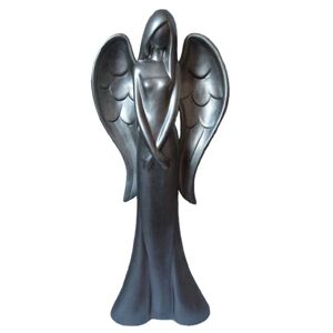 Keramický anděl stříbrný 130 cm