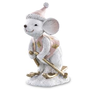 Vánoční dekorace - Myš na lyžích