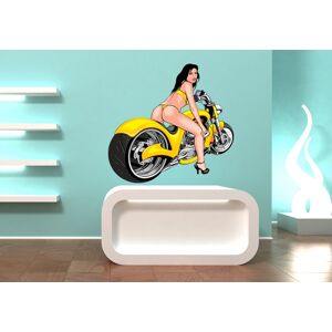 IMPAR Samolepka na zeď Dívka u motorky 1 (Velikost: 100 x 95 cm)