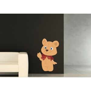 IMPAR Samolepka na zeď Medvídek s mašlí (Velikost: 60 x 40 cm)