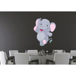 IMPAR Samolepka na zeď Pochodující slon (Velikost: 60 x 48 cm)