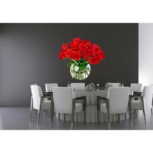 IMPAR Samolepka na zeď Váza růží (Velikost: 120 x 106 cm)