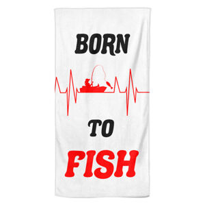Osuška Born to fish (Velikost osušky: 100x170cm)