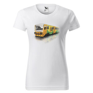 Tričko Regionální vlak (Velikost: XS, Typ: pro ženy, Barva trička: Bílá)