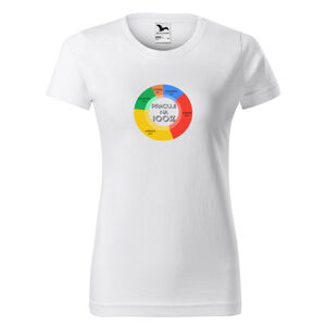 Tričko Pracuji na 100% (Velikost: XS, Typ: pro ženy, Barva trička: Bílá)