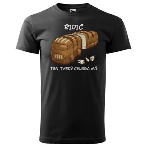 Tričko Tvrdý chleba - pánské (Velikost: XS, Barva trička: Černá)