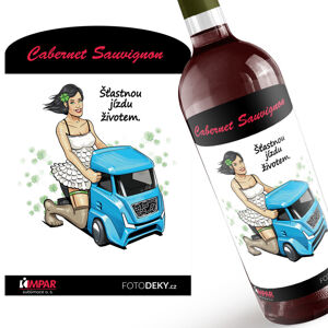 Víno Šťastnou jízdu životem – kamion (Druh Vína: Červené víno)