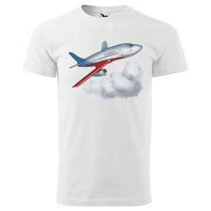 Tričko Boeing 737 (Velikost: M, Typ: pro muže, Barva trička: Bílá)