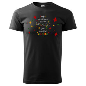 Tričko Vánoční světýlka (Velikost: XS, Typ: pro muže, Barva trička: Černá)