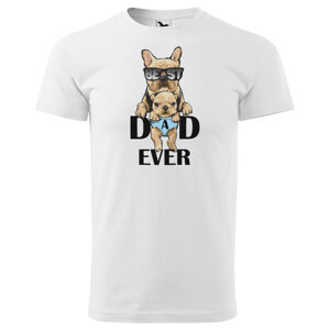 Pánské tričko Best dad ever (Velikost: XL, Barva trička: Bílá)
