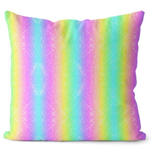 Polštář Rainbow stripes (Velikost: 40 x 40 cm)