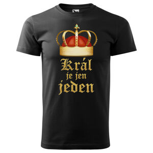 Tričko Král je jen jeden - pánské (Velikost: S, Barva trička: Černá)