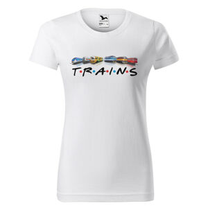 Tričko Trains (Velikost: L, Typ: pro ženy, Barva trička: Bílá)