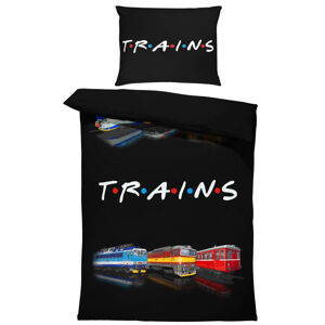 Povlečení Trains (Rozměr : 1x140/220 + 1x90/70)