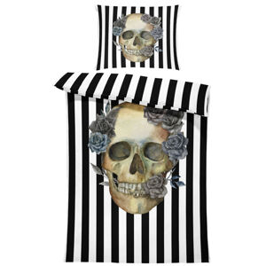 Povlečení Skull with stripes (Rozměr : 1x150/200 + 1x60/50)