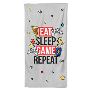 Osuška Eat, sleep, game (Velikost osušky: 100x170cm)