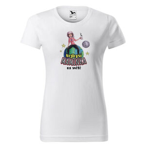 Tričko Nejlepší maminka na zeměkouli (dámské) (Velikost: XS)
