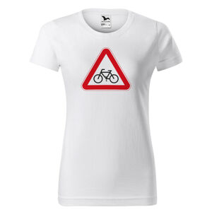 Tričko Pozor cyklista (Velikost: L, Typ: pro ženy)