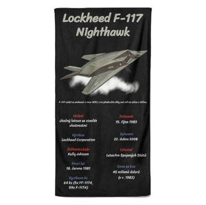 Osuška F-117 Nighthawk (Velikost osušky: 100x170cm)