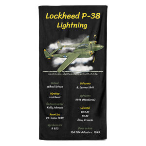 Osuška Lockheed P-38 Lightning (Velikost osušky: 100x170cm)