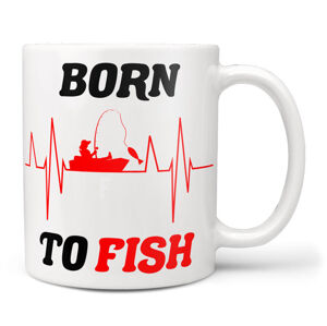 Hrnek Born to fish (Náplň hrníčku: Žádná)