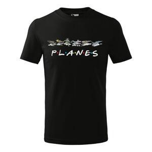 Tričko Planes - dětské (Velikost: 134, Barva trička: Černá)