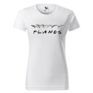 Tričko Planes (Velikost: L, Typ: pro ženy, Barva trička: Bílá)