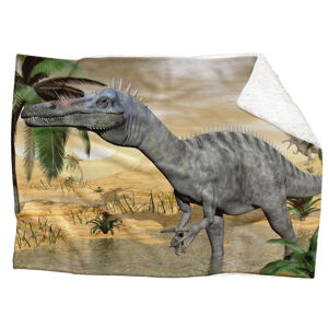 IMPAR Fleecová deka Dinosaurus 150x120 cm (Rozměr : 200 x 140 cm, Podšití beránkem: ANO)