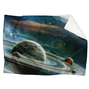 IMPAR Fleecová deka Vesmír 150x120 cm (Rozměr : 200 x 140 cm, Podšití beránkem: ANO)