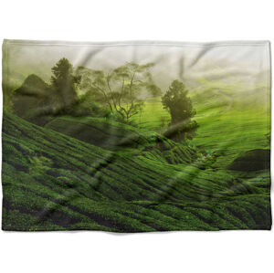 IMPAR Fleecová deka Zelené pole 150x120 cm (Rozměr : 150 x 120 cm, Podšití beránkem: NE)