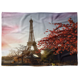 IMPAR Fleecová deka Eiffelovka 150x120 cm (Rozměr : 200 x 140 cm, Podšití beránkem: NE)