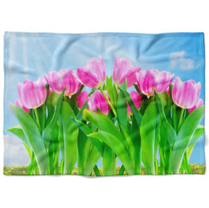 Deka Tulipány (Rozměr : 200 x 140 cm, Podšití beránkem: NE)