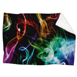 IMPAR Fleecová deka Duhový kouř 150x120 cm (Rozměr : 150 x 120 cm, Podšití beránkem: ANO)