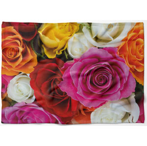 Deka Barevné růže (Rozměr : 150 x 120 cm, Podšití beránkem: NE)