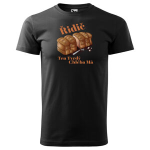 Tričko Tvrdý chleba – autobus (pánské) (Velikost: 3XL, Barva trička: Černá)
