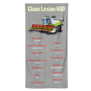 Osuška Kombajn Lexion 600 Claas (Velikost osušky: 70x140cm)