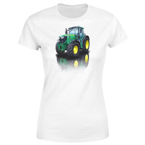 Tričko John Deere 6125R (Velikost: XS, Typ: pro ženy, Barva trička: Bílá)