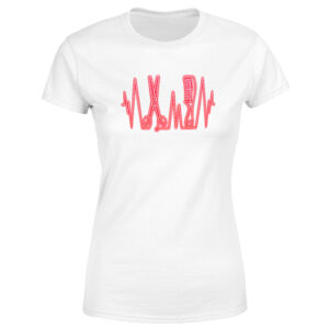 Tričko Heartbeat comb – dámské (Velikost: XL, Barva trička: Bílá)