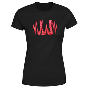 Tričko Heartbeat comb – dámské (Velikost: M, Barva trička: Černá)