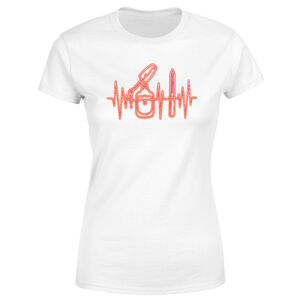 Tričko Heartbeat nail – dámské (Velikost: M, Barva trička: Bílá)