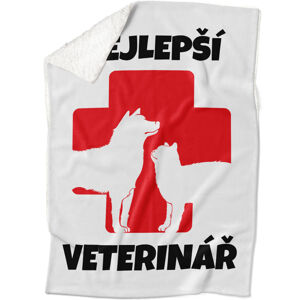 Deka Nejlepší veterinář – kříž (Podšití beránkem: ANO)