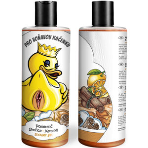 Vtipný sprchový gel – Voňavá kačenka (Vůně sprchového gelu: Pomeranč, skořice & karamel)