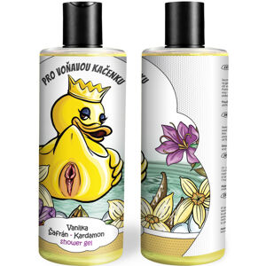 Vtipný sprchový gel – Voňavá kačenka (Vůně sprchového gelu: Vanilka, šafrán & kardamon)