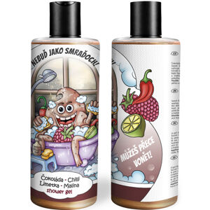 Vtipný sprchový gel – Nebuď smraďoch (Vůně sprchového gelu: Čokoláda, chilli, limetka & malina)