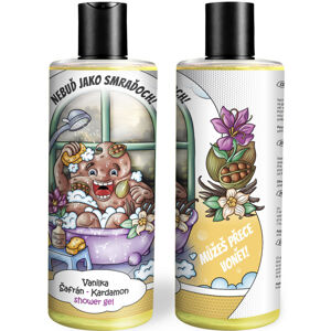Vtipný sprchový gel – Nebuď smraďoch (Vůně sprchového gelu: Vanilka, šafrán & kardamon)