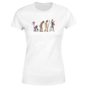 Tričko Evoluce – Shopping (Velikost: XL, Typ: pro ženy, Barva trička: Bílá)
