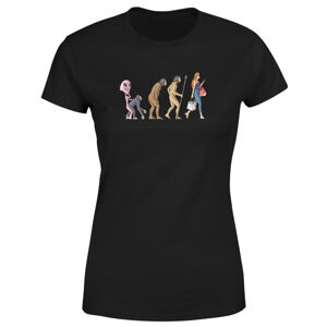 Tričko Evoluce – Shopping (Velikost: L, Typ: pro ženy, Barva trička: Černá)