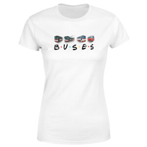 Tričko Buses (Velikost: L, Typ: pro ženy, Barva trička: Bílá)