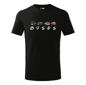Tričko Buses - dětské (Velikost: 110, Barva trička: Černá)