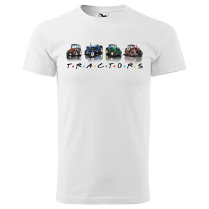 Tričko Tractors (Velikost: S, Typ: pro muže, Barva trička: Bílá)
